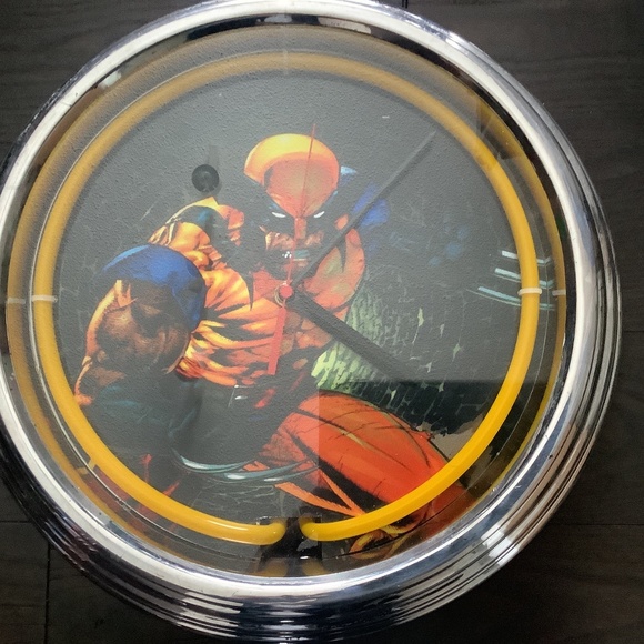 Wolverine Marvel Neon Clock As Is - Picture 1 of 4